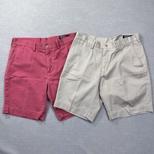 Bundle! Polo Ralph Lauren Men’s Classic Fit 34 Waist 9" Inseam Khaki & Salmon
